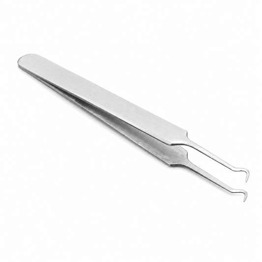 Generic Bend Curved Facial Extractor Blackhead Acne Blemish Remover Tweezers Needle Tool