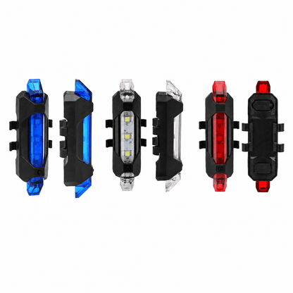 Generic Bike Light NEW Cycling 5 LED USB Rechargeable Bike Bicycle Tail Warning Light Rear Safety