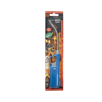 Generic Blue Ignition Gas Utility Lighter Adjustable Fire BBQ Kitchen Stove Butane Light