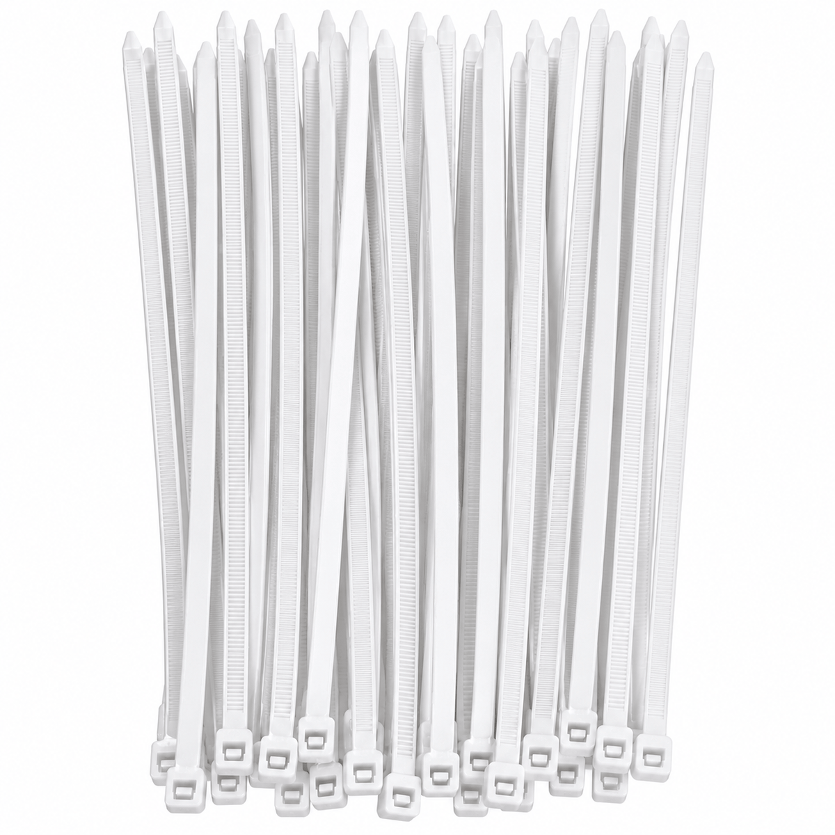 Generic Cable ties 20cm 50Pcs / White Heavy Duty Cable Ties Zip Ties Plastic UV Stabilized Bulk Black White