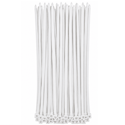 Generic Cable ties 30cm 30Pcs / White Heavy Duty Cable Ties Zip Ties Plastic UV Stabilized Bulk Black White