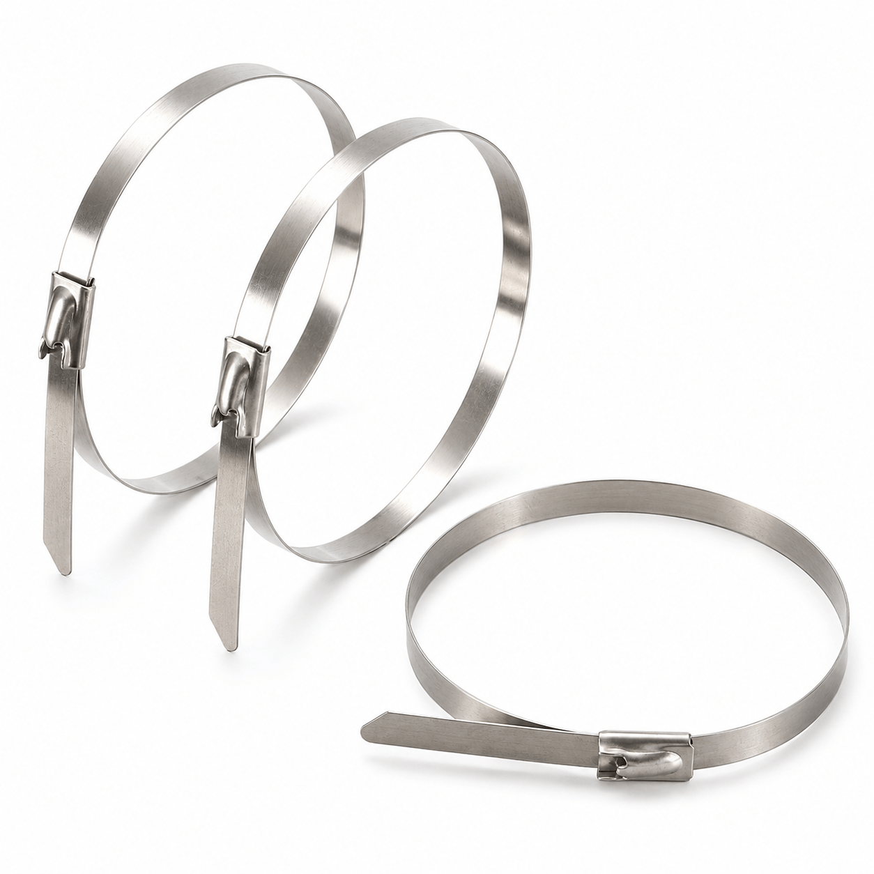 Generic Cable ties 5 PCS Stainless Steel Metal Cable Zip Ties Strap Locking Exhaust Pipe Header