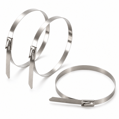 Generic Cable ties 5 PCS Stainless Steel Metal Cable Zip Ties Strap Locking Exhaust Pipe Header