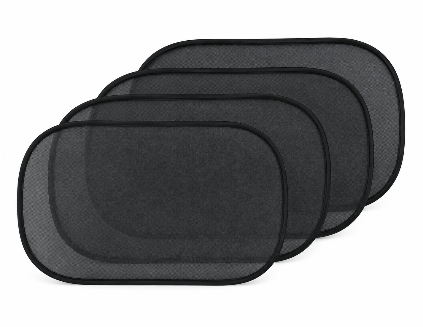 Generic Car Window Cover 4x Car Window Sun Shade UV Protection Rear Side Window Suction Folds Mesh