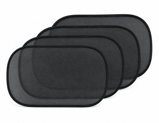 Generic Car Window Cover 4x Car Window Sun Shade UV Protection Rear Side Window Suction Folds Mesh