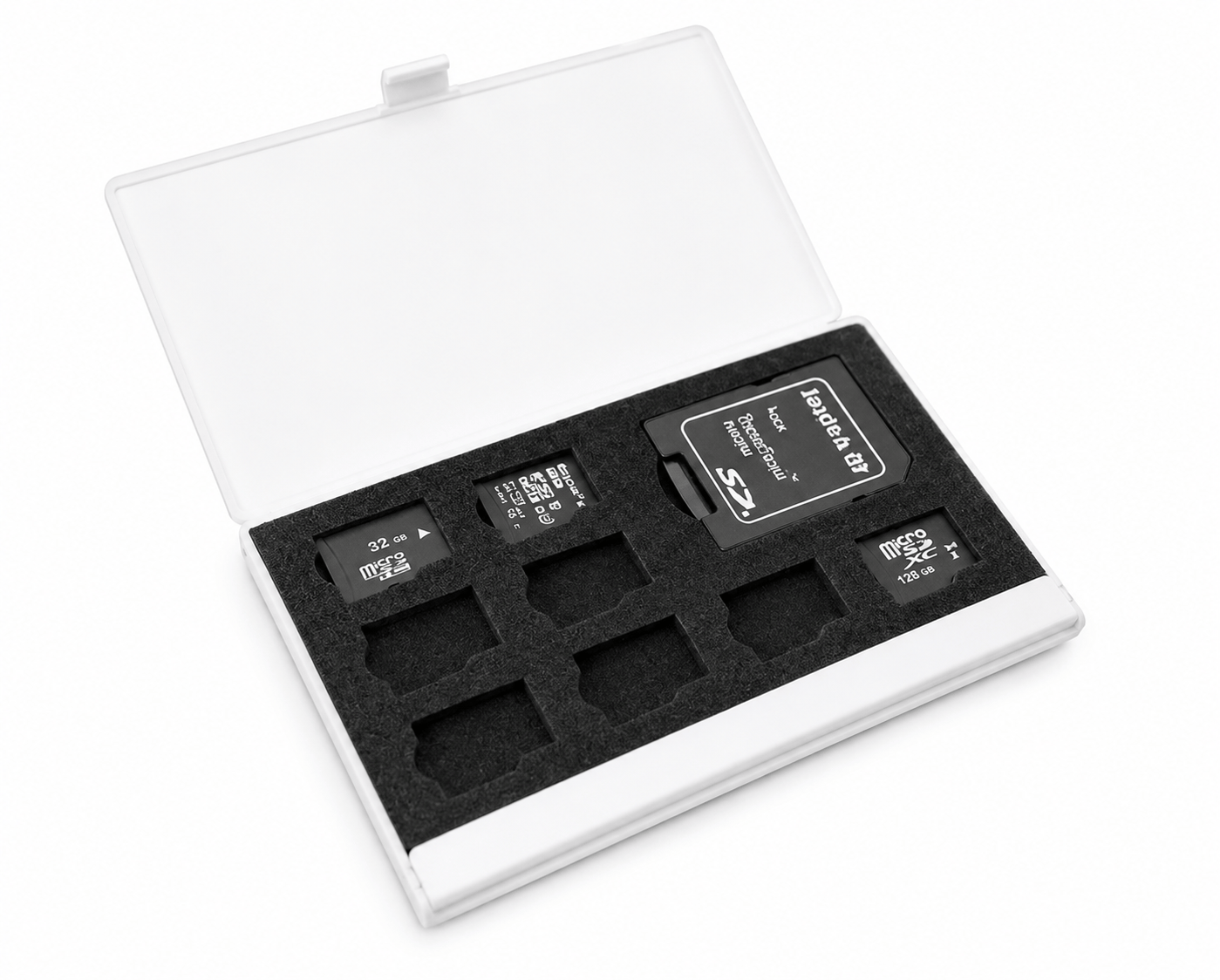 Generic Card Case 9 Micro SD Memory Card Storage Holder Box Protector Metal Cases 8 TF&1 S L2P1