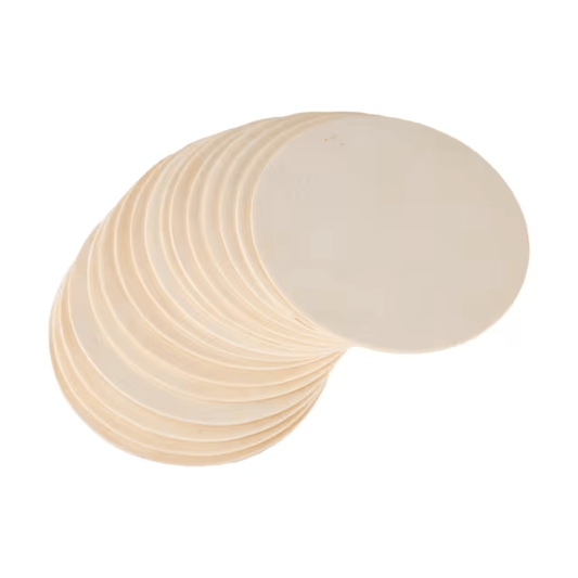 Generic Coasters 16x Plywood Style Coasters Round Holder Cup Drink Table Glass Coffee Arts Craft