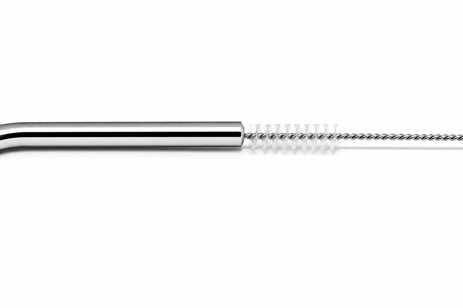 Generic Drinking straw 10pc Stainless Steel Metal Drinking Straw Straight Bend Reusable Washable Brush