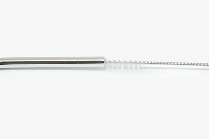 Generic Drinking straw 8X Stainless Steel Metal Drinking Straw Straight Bend Reusable Washable 2 Brush