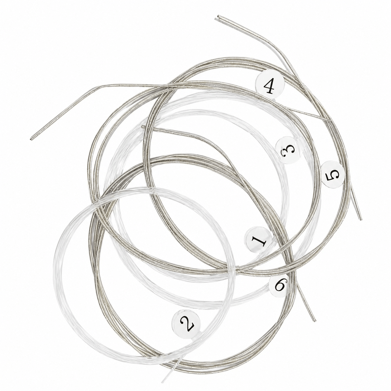 Generic Guitar Parts Set of 6 Nylon Color Acoustic Guitar Strings