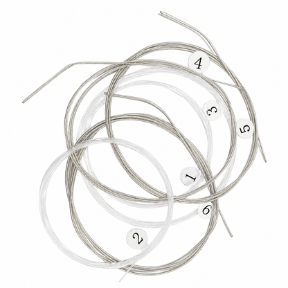 Generic Guitar Parts Set of 6 Nylon Color Acoustic Guitar Strings