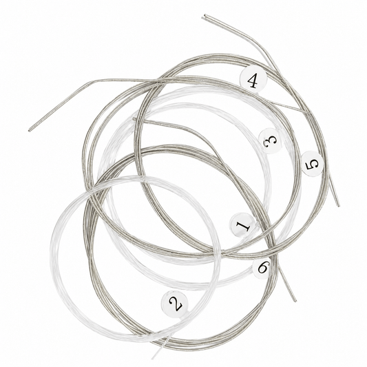 Generic Guitar Parts Set of 6 Nylon Color Acoustic Guitar Strings