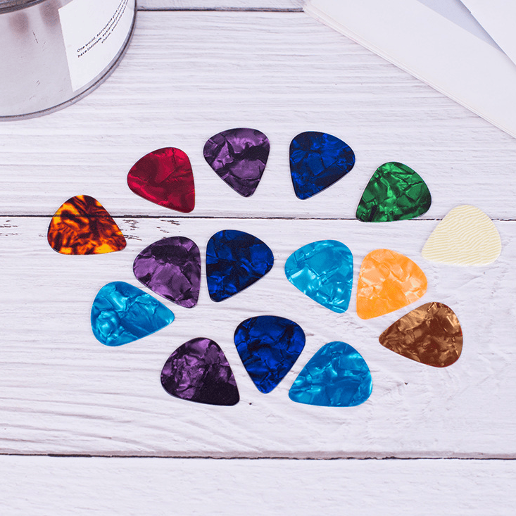 Generic Guitar Picks 20x Multicolor Celluloid Acoustic Electric Guitar Picks Plectrums Thin 0.46mm