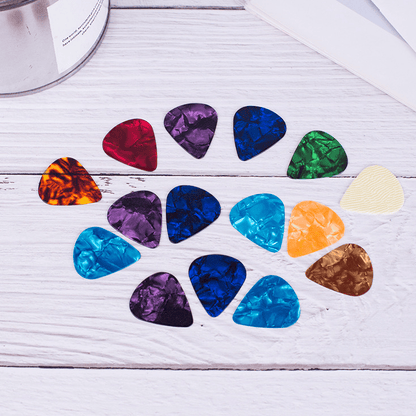 Generic Guitar Picks 20x Multicolor Celluloid Acoustic Electric Guitar Picks Plectrums Thin 0.46mm