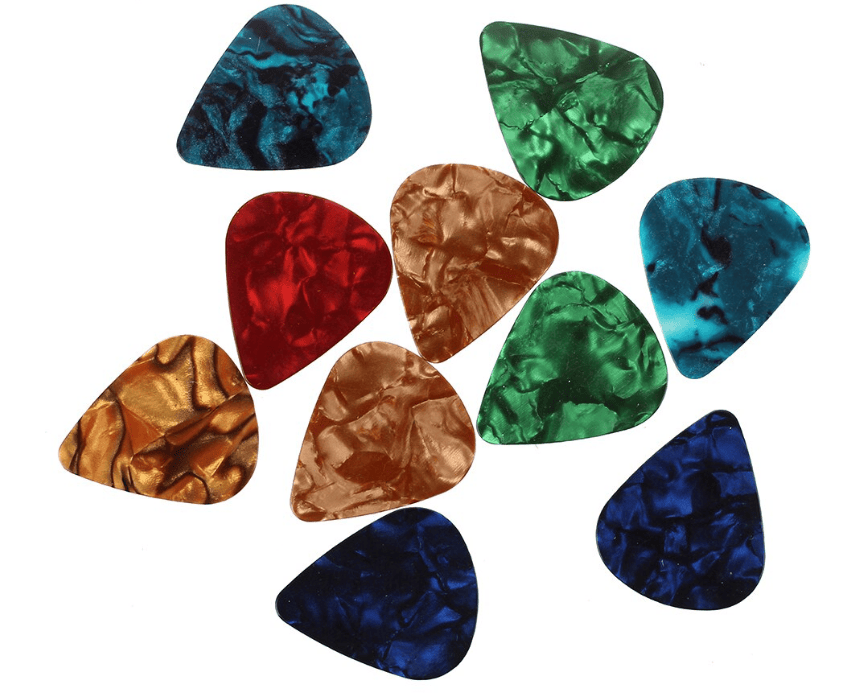 Generic Guitar Picks 20x Multicolor Celluloid Acoustic Electric Guitar Picks Plectrums Thin 0.46mm