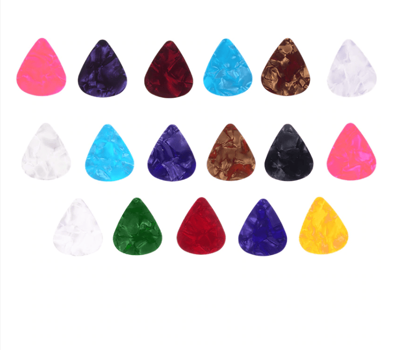 Generic Guitar Picks 20x Multicolor Celluloid Acoustic Electric Guitar Picks Plectrums Thin 0.46mm