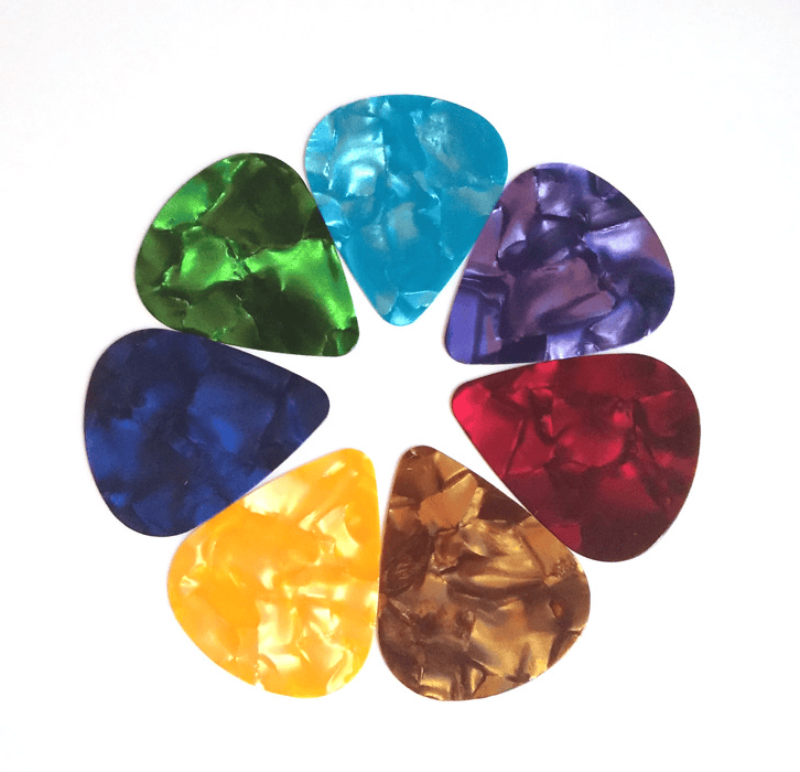 Generic Guitar Picks 20x Multicolor Celluloid Acoustic Electric Guitar Picks Plectrums Thin 0.46mm