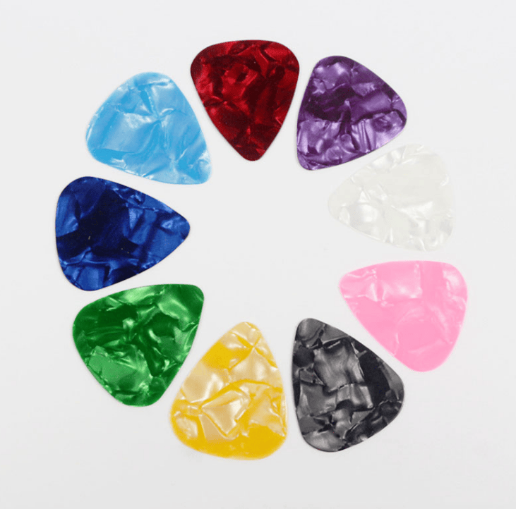 Generic Guitar Picks 20x Multicolor Celluloid Acoustic Electric Guitar Picks Plectrums Thin 0.46mm