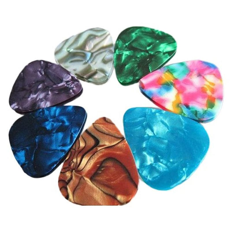 Generic Guitar Picks 20x Multicolor Celluloid Acoustic Electric Guitar Picks Plectrums Thin 0.46mm