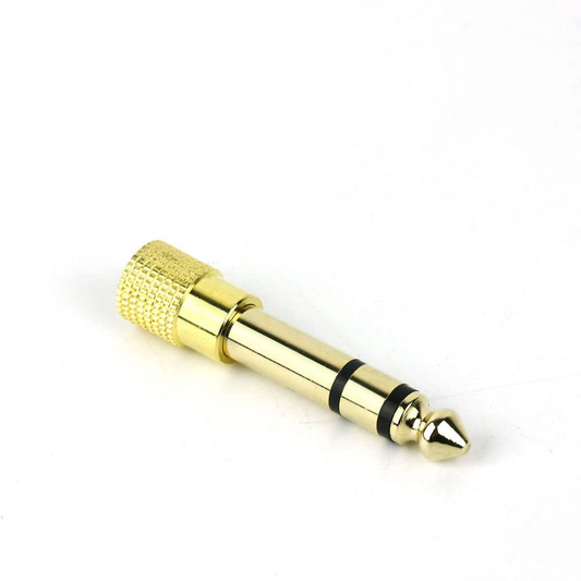 Generic Headphone Aux Gold 3.5mm Jack Socket to 6.5mm Plug Audio Converter Earphone