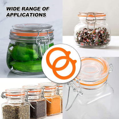 Generic Jar Seal 5x Silicone Gaskets Airtight Leak-proof Rubber Seal Rings for Clip Jar