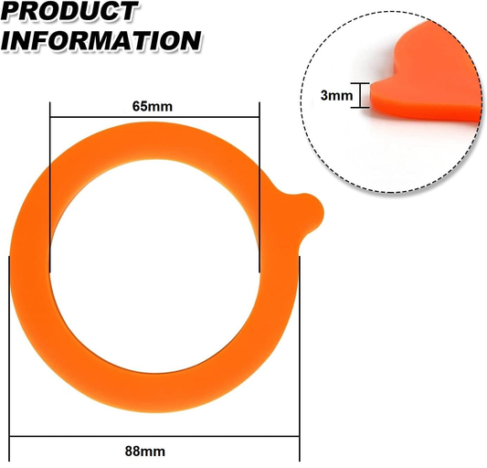 Generic Jar Seal 5x Silicone Gaskets Airtight Leak-proof Rubber Seal Rings for Clip Jar