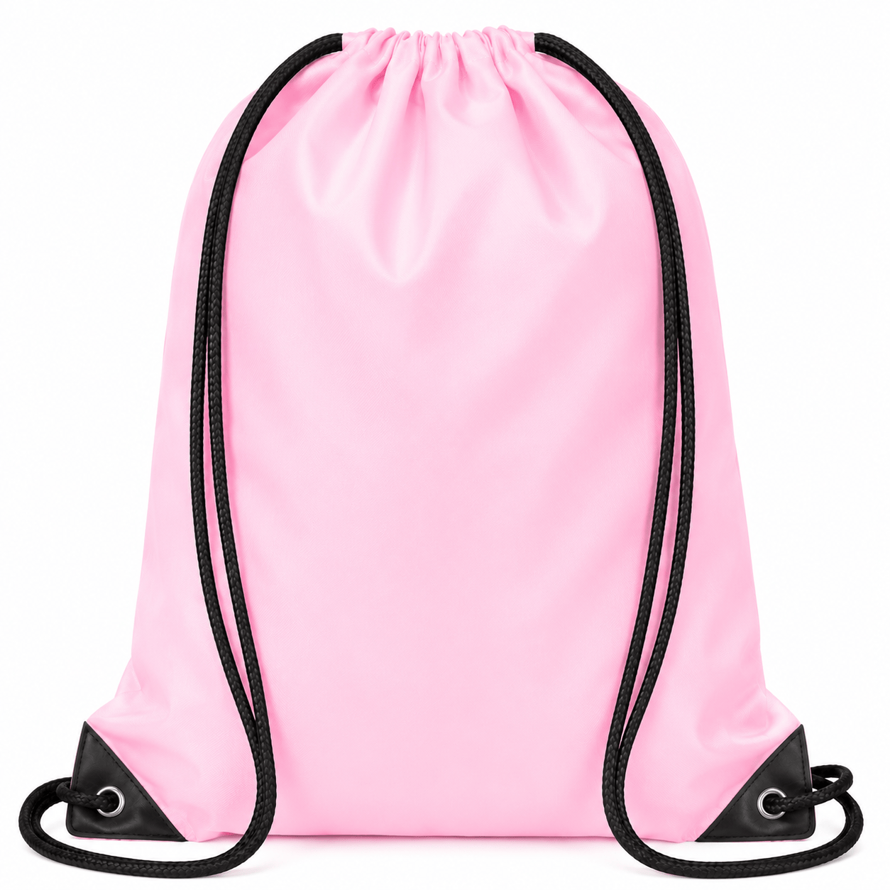 Generic Light Pink Drawstring Backpack Sports Travel Beach 35cm x 42cm Swimming Shoe Bag