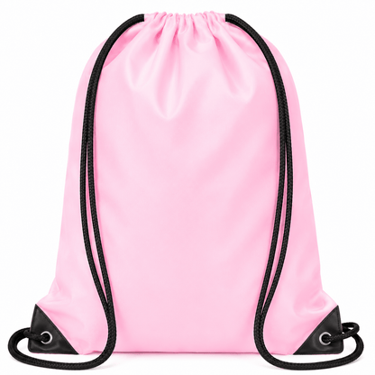 Generic Light Pink Drawstring Backpack Sports Travel Beach 35cm x 42cm Swimming Shoe Bag