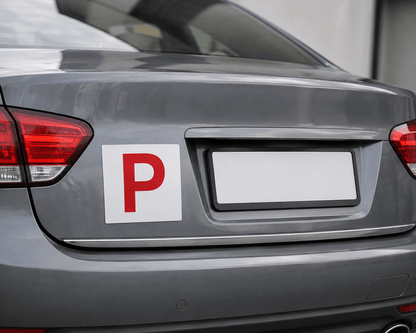Generic Magnetic P Plate Red White Provisional Driver Car Vehicle Magnet Safety Sign