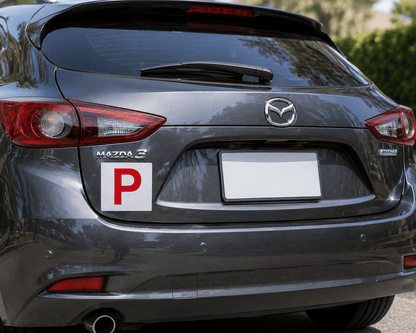 Generic Magnetic P Plate Red White Provisional Driver Car Vehicle Magnet Safety Sign