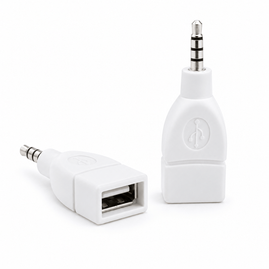 Generic Male AUX Audio 3.5mm Plug Jack to Female USB 2.0 Converter Adapter for Car MP3
