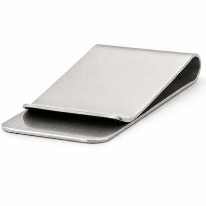 Generic Money Clip Note Card Holder Stainless Steel Mens Wallet Ladies Purse Bag