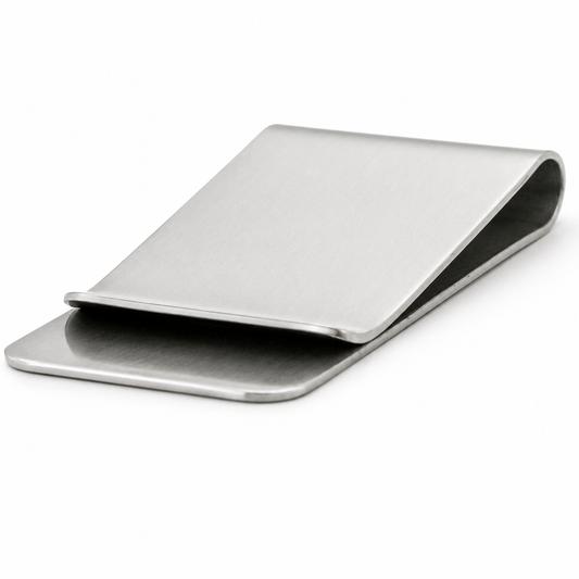 Generic Money Clip Note Card Holder Stainless Steel Mens Wallet Ladies Purse Bag