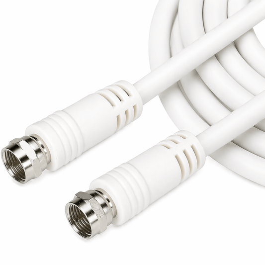 Generic Network Cable TV Antenna Cable F Type Male to F Type Male Flylead Aerial Cord Coax Lead 1.5m