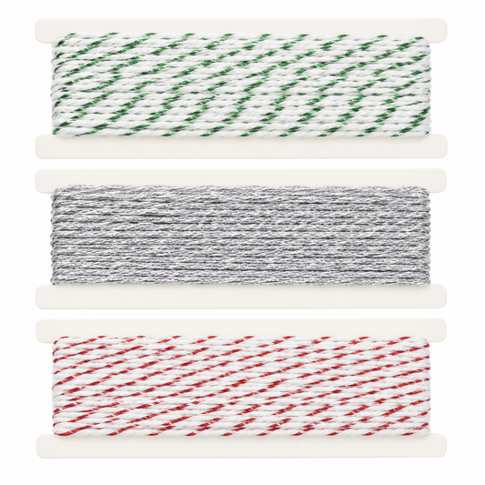 Generic Occasions > Christmas > Christmas Decorations 4M Christmas Twine Red Green Silver Bakers String for Wrapping & Decorations