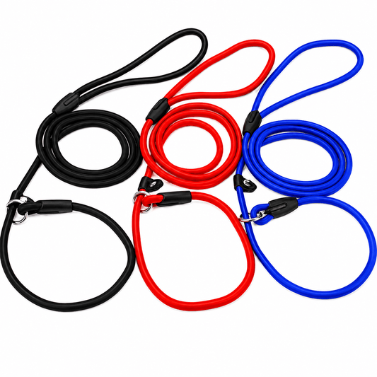 Generic Pet Dog Leash Correction Rope Nylon Adjustable Slip Training Lead Puppy Black