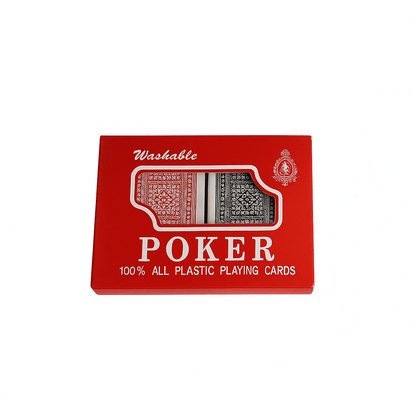 Generic Playing Cards Poker Twin Deck Plastic Washable Red Black PlayingCards