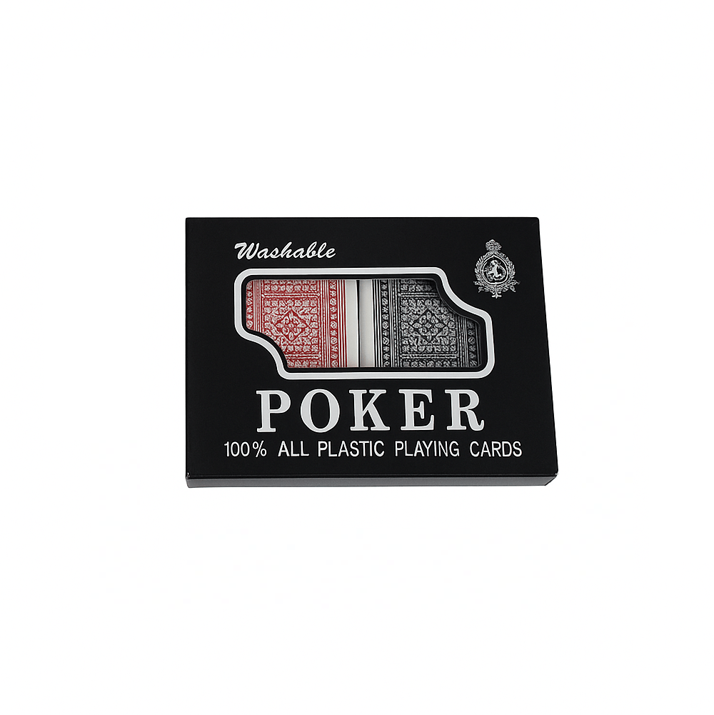 Generic Playing Cards Poker Twin Deck Plastic Washable Red Black PlayingCards