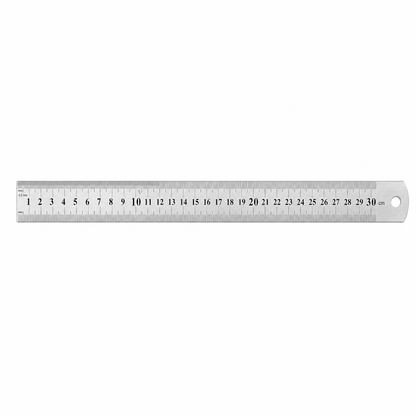 Generic Ruler Metal Stainless Steel Ruler Double Sided 30CM 12INCH Precision School Office