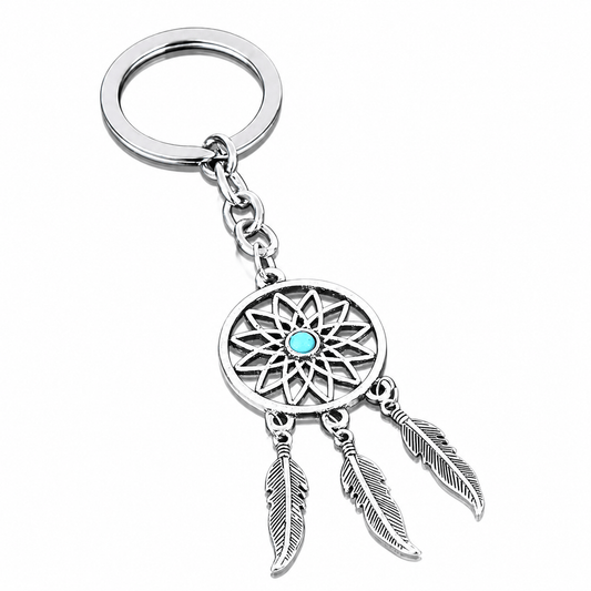 Generic Silver Charm gift Dream Catcher Keyring Feather Tassels Key Chain Ring Keychain
