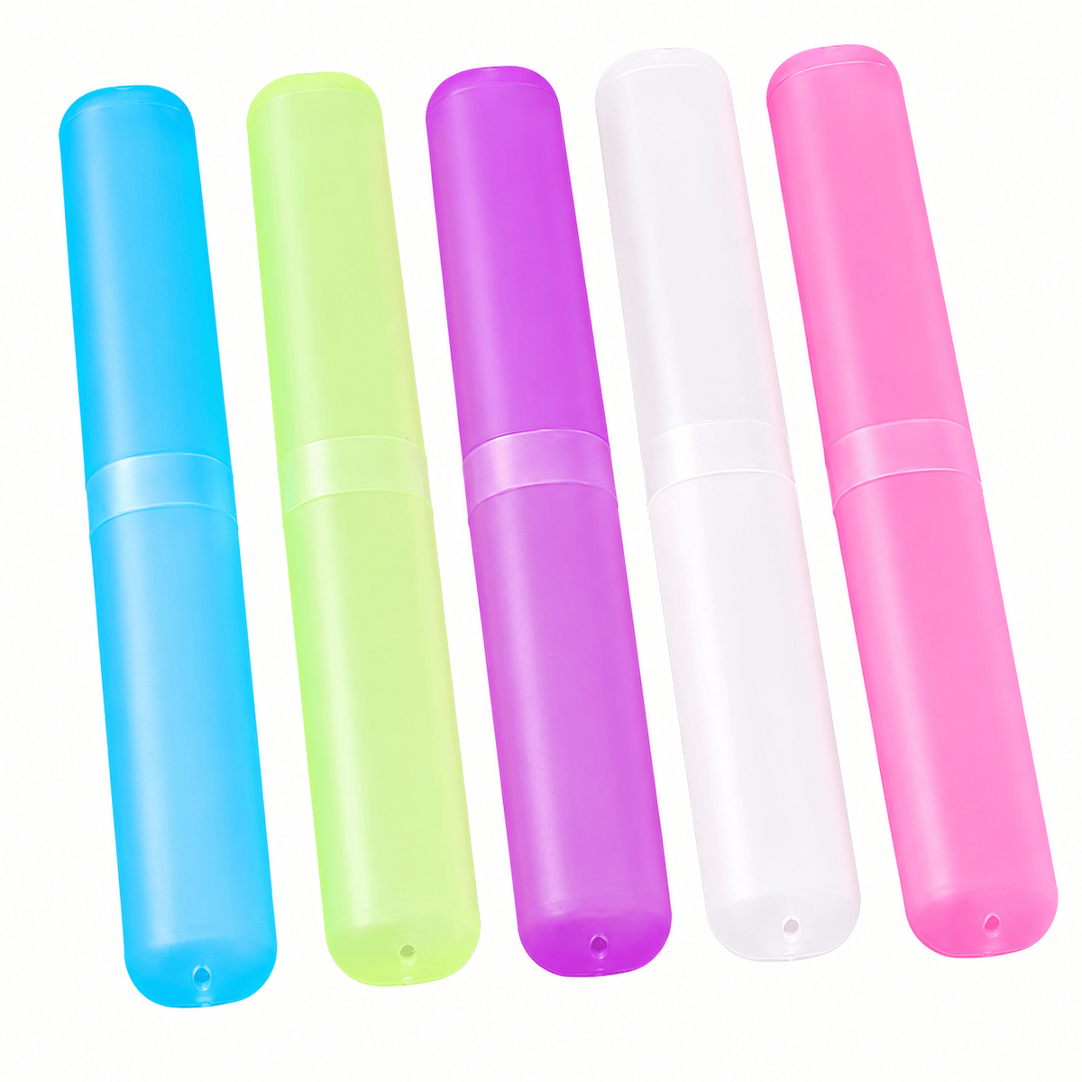 Generic toothbrush covers Multicoloured 4x Protect Holder Portable Travel Hiking Camping Toothbrush Case Box Tube Cover