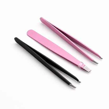 Generic Tweezers Professional Eyebrow Tweezers Hair Removal Slanted Stainless Steel Tweezer New