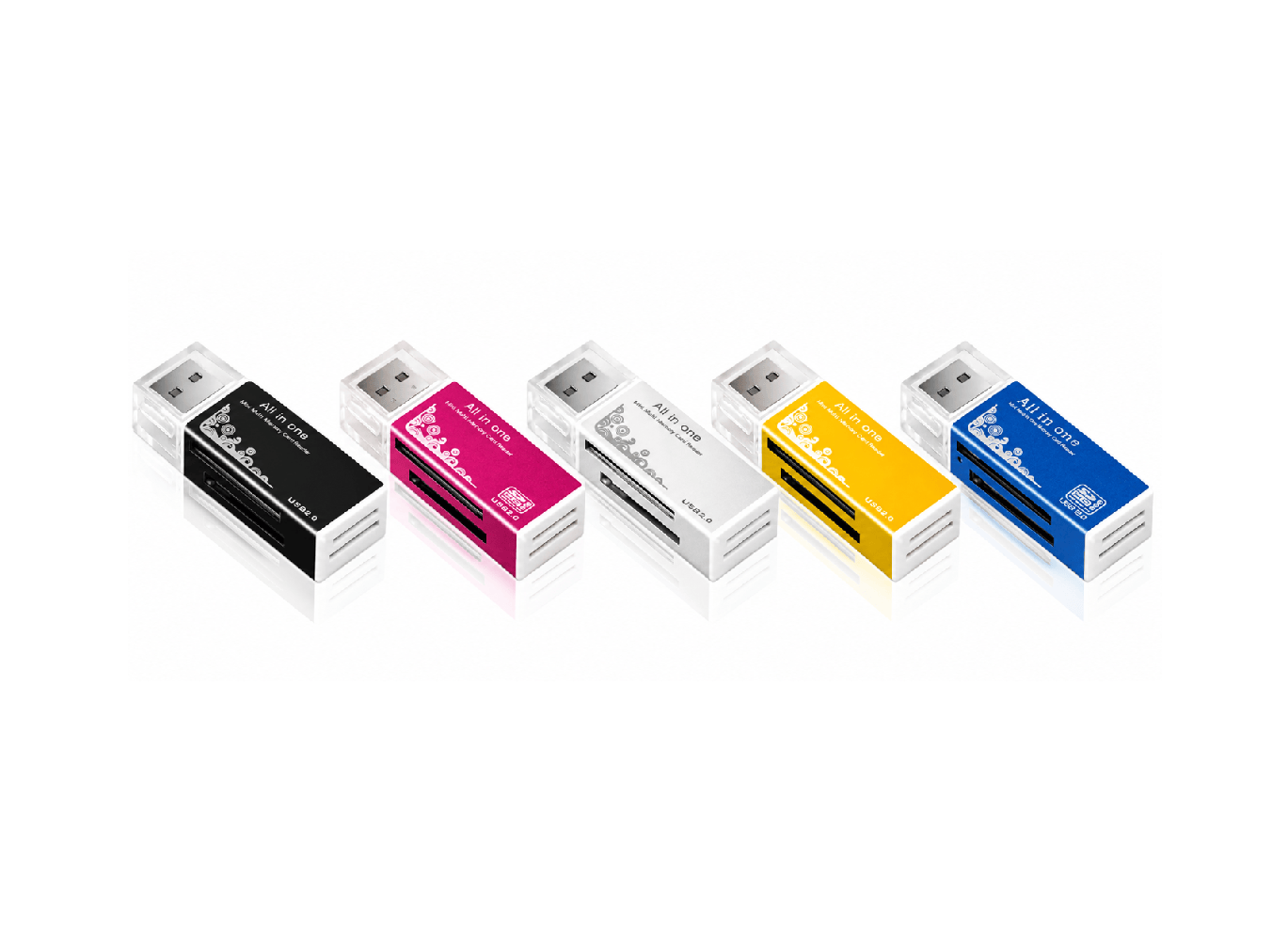 Generic USB 2.0 All in 1 Multi Memory Card Reader For Micro SD SDHC TF M2 MMC