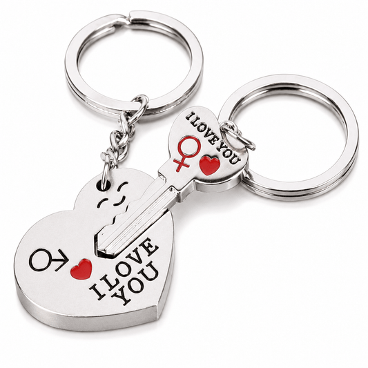 Generic Valentine Day Gift Heart Key I LOVE YOU Keyring Set Couple Keychain Ring 1 Pair