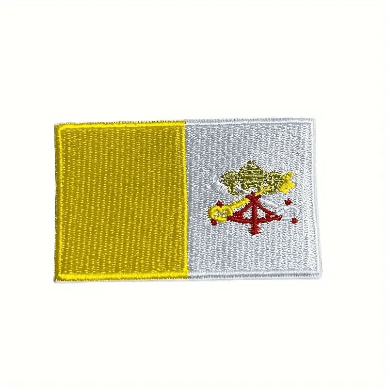 Generic Vatican Flag Embroidered Patch Patriotic Military Badge Embroidery Sewing