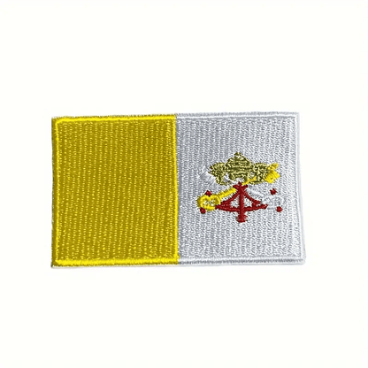 Generic Vatican Flag Embroidered Patch Patriotic Military Badge Embroidery Sewing