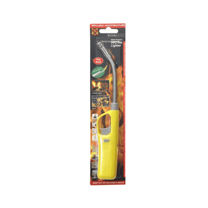 Generic Yellow Ignition Gas Utility Lighter Adjustable Fire BBQ Kitchen Stove Butane Light