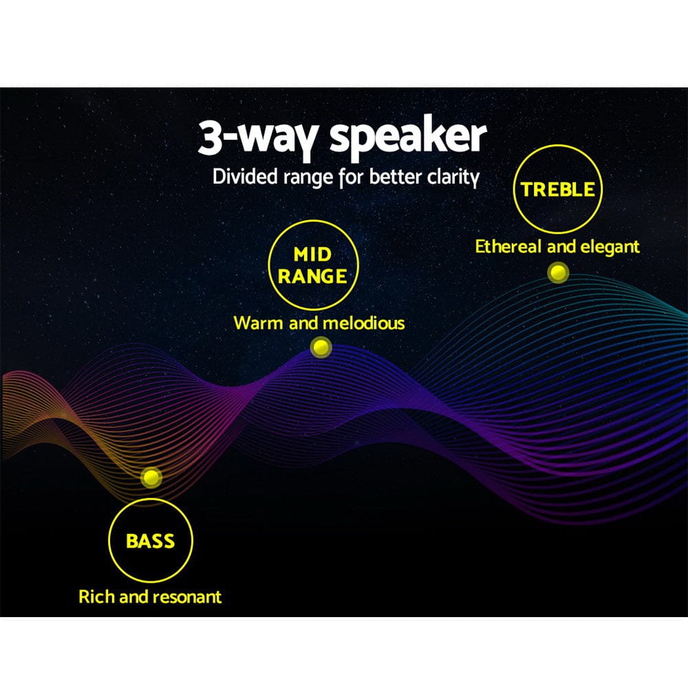 Giantz Audio & Video > Speakers > Audio Speakers Giantz Set of 2 6.5inch LED Light Car Speakers
