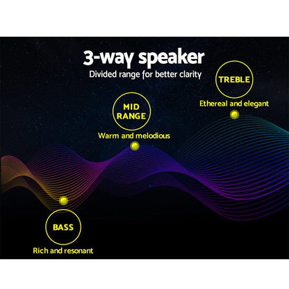 Giantz Audio & Video > Speakers > Audio Speakers Giantz Set of 2 6.5inch LED Light Car Speakers