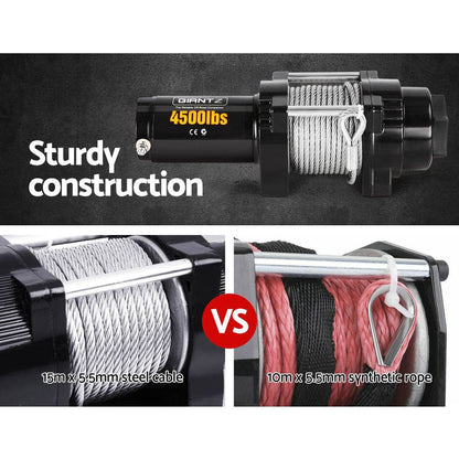 Giantz Auto Accessories > Auto Accessories Others > Automotive Lifts & Hoists Giantz 4WD Electric Car Winch 4500LBS/2041KG